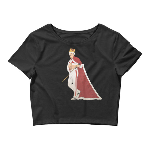 Black Queen Freddy Mercury Crop Top by Queer In The World Originals sold by Queer In The World: The Shop - LGBT Merch Fashion