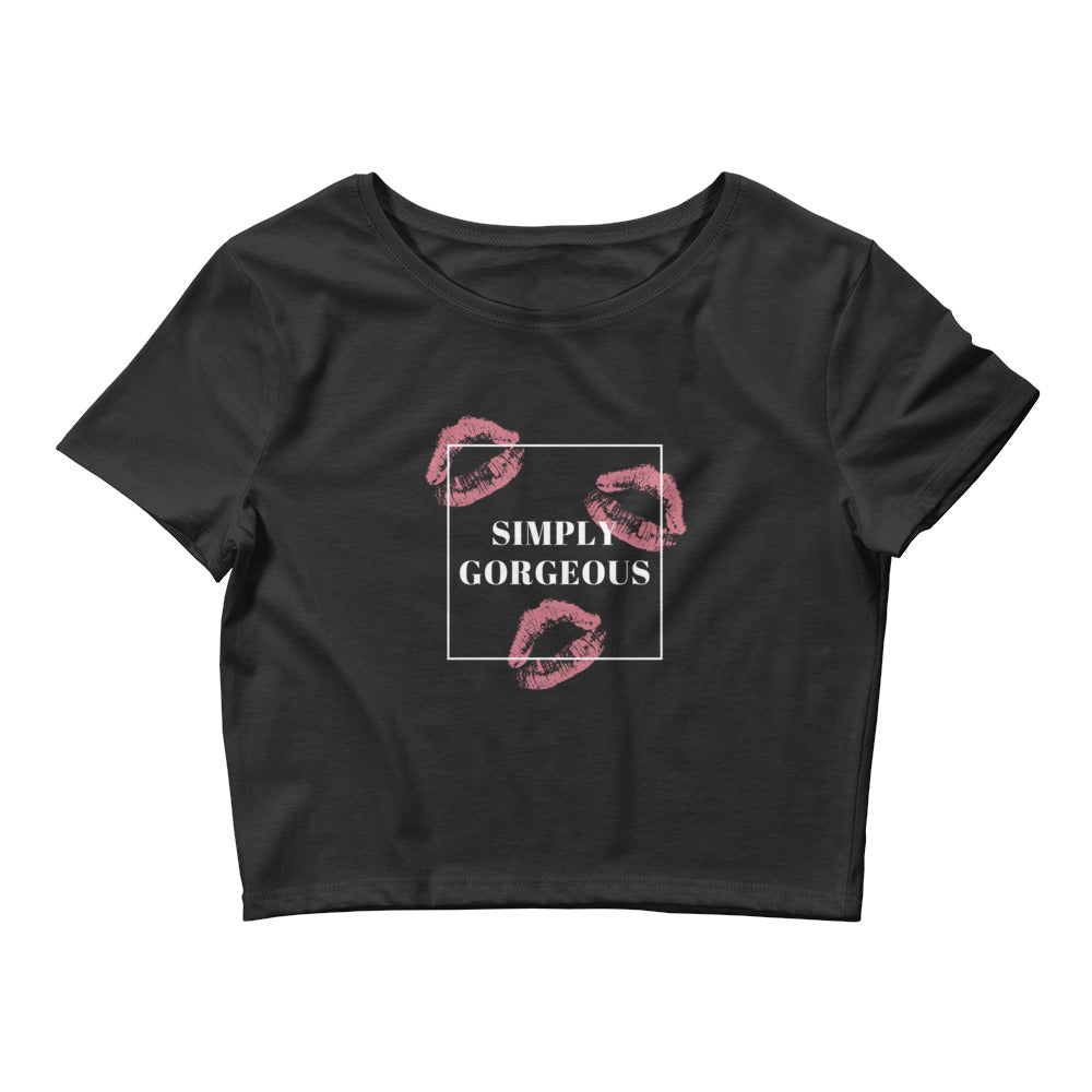 Black Simply Gorgeous Crop Top by Printful sold by Queer In The World: The Shop - LGBT Merch Fashion