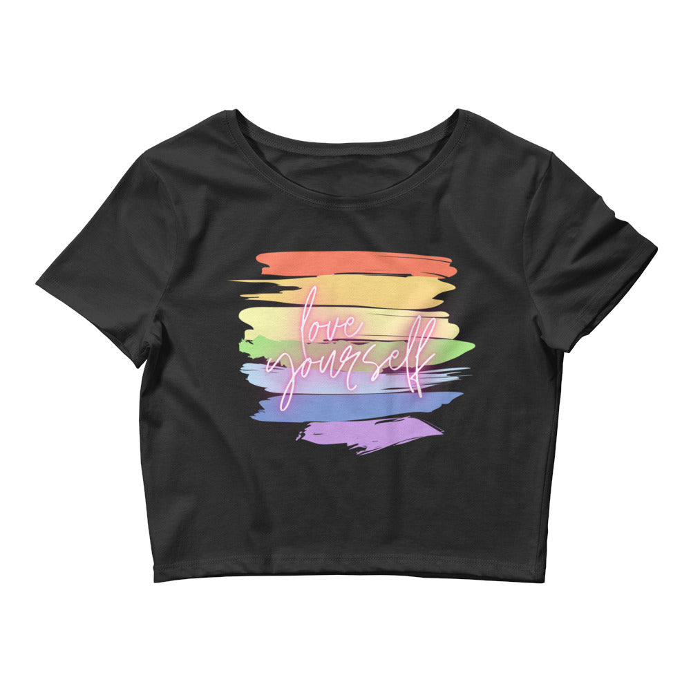Black Love Yourself! Crop Top by Queer In The World Originals sold by Queer In The World: The Shop - LGBT Merch Fashion