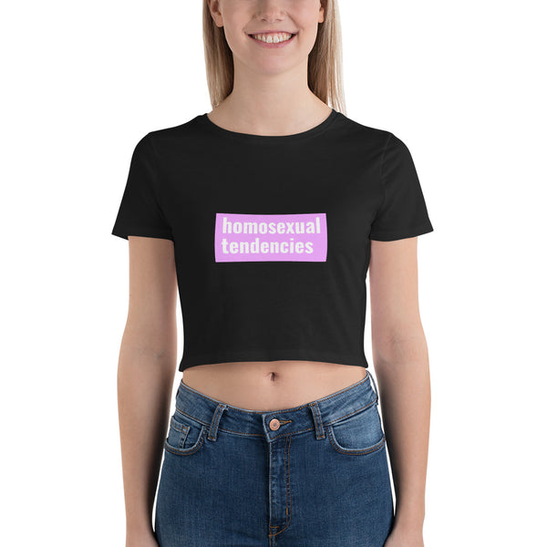 Black Homosexual Tendencies Crop Top by Queer In The World Originals sold by Queer In The World: The Shop - LGBT Merch Fashion