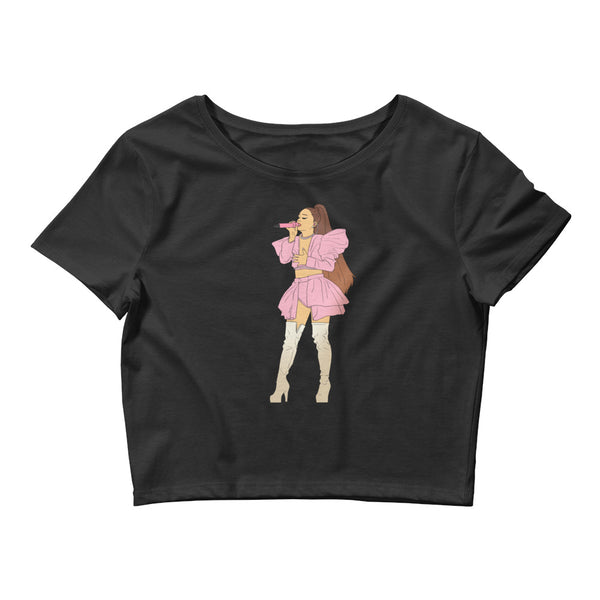 Black Ariana Grande Crop Top by Queer In The World Originals sold by Queer In The World: The Shop - LGBT Merch Fashion