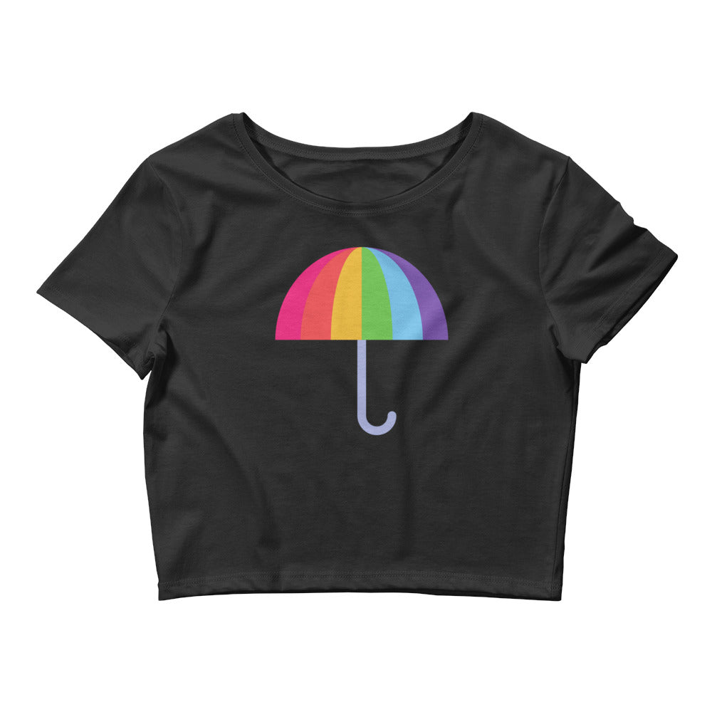 Black Gay Umbrella Crop Top by Queer In The World Originals sold by Queer In The World: The Shop - LGBT Merch Fashion