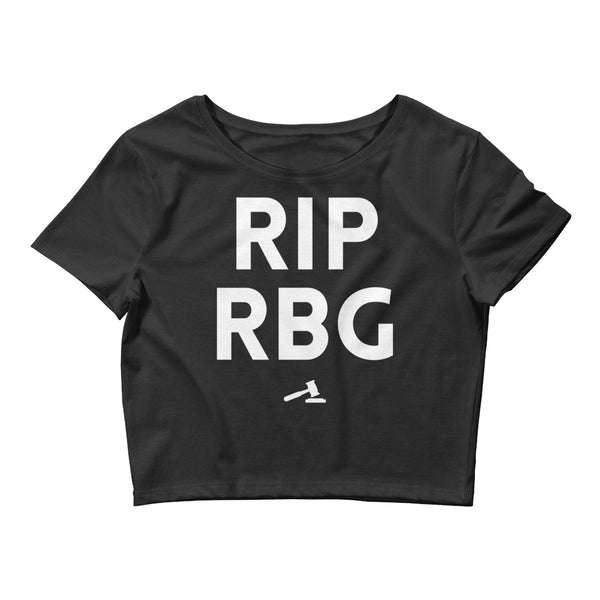 Black RIP RBG Crop Top by Queer In The World Originals sold by Queer In The World: The Shop - LGBT Merch Fashion