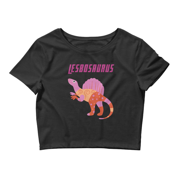 Black Lesbosaurus Crop Top by Queer In The World Originals sold by Queer In The World: The Shop - LGBT Merch Fashion