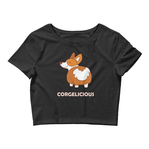 Black Corgelicious Crop Top by Queer In The World Originals sold by Queer In The World: The Shop - LGBT Merch Fashion