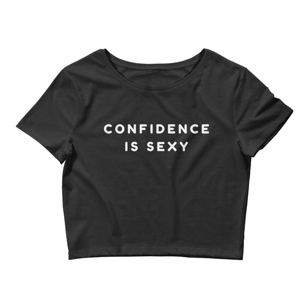 Black Confidence Is Sexy Crop Top by Queer In The World Originals sold by Queer In The World: The Shop - LGBT Merch Fashion