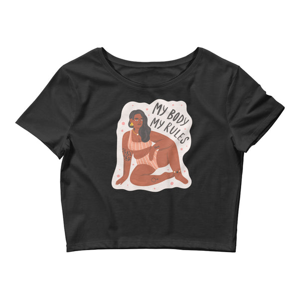 Black My Body My Rules Crop Top by Queer In The World Originals sold by Queer In The World: The Shop - LGBT Merch Fashion