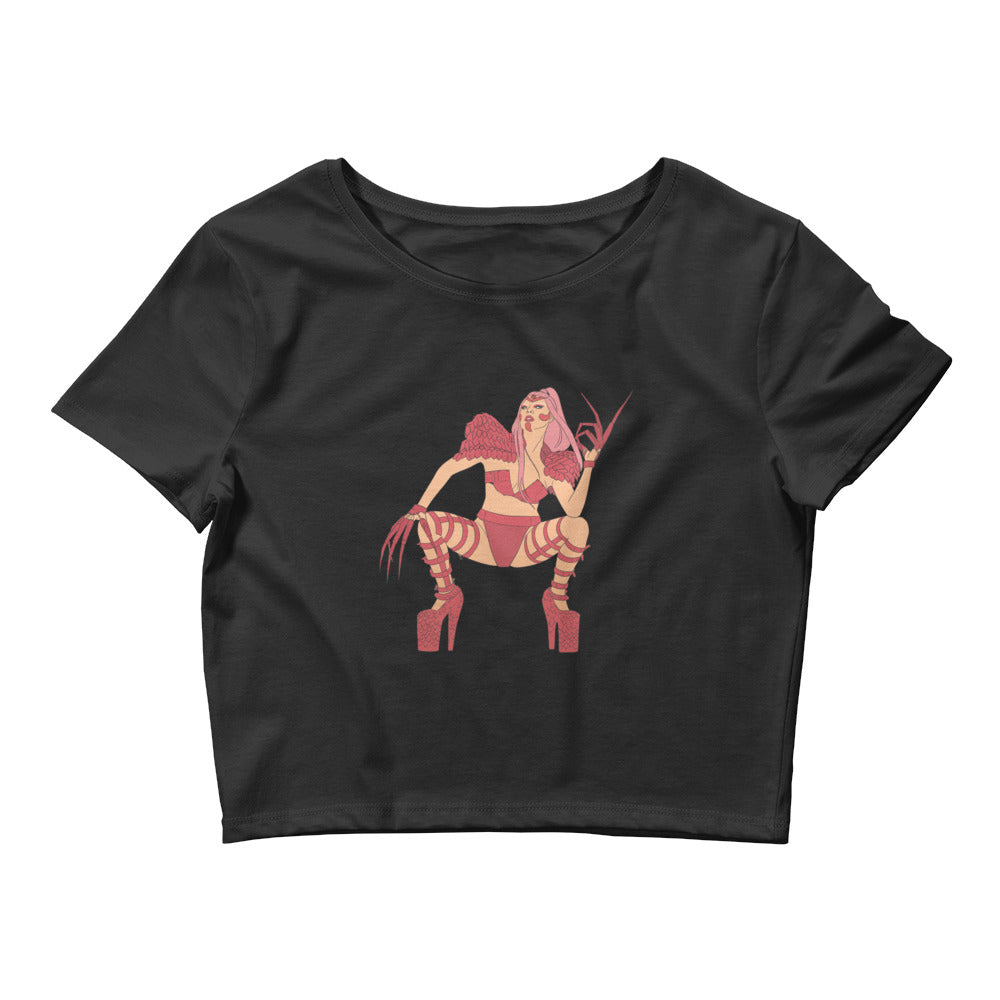 Black Lady Gaga Chromatica Crop Top by Queer In The World Originals sold by Queer In The World: The Shop - LGBT Merch Fashion