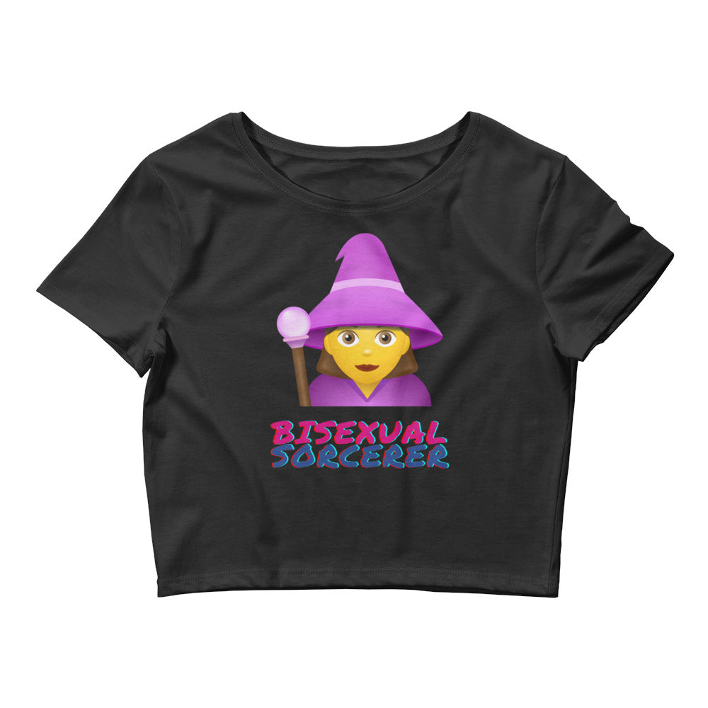 Black Bisexual Sorcerer Crop Top by Queer In The World Originals sold by Queer In The World: The Shop - LGBT Merch Fashion