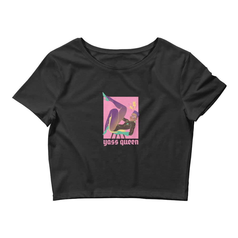 Black Yass Queen Crop Top by Queer In The World Originals sold by Queer In The World: The Shop - LGBT Merch Fashion