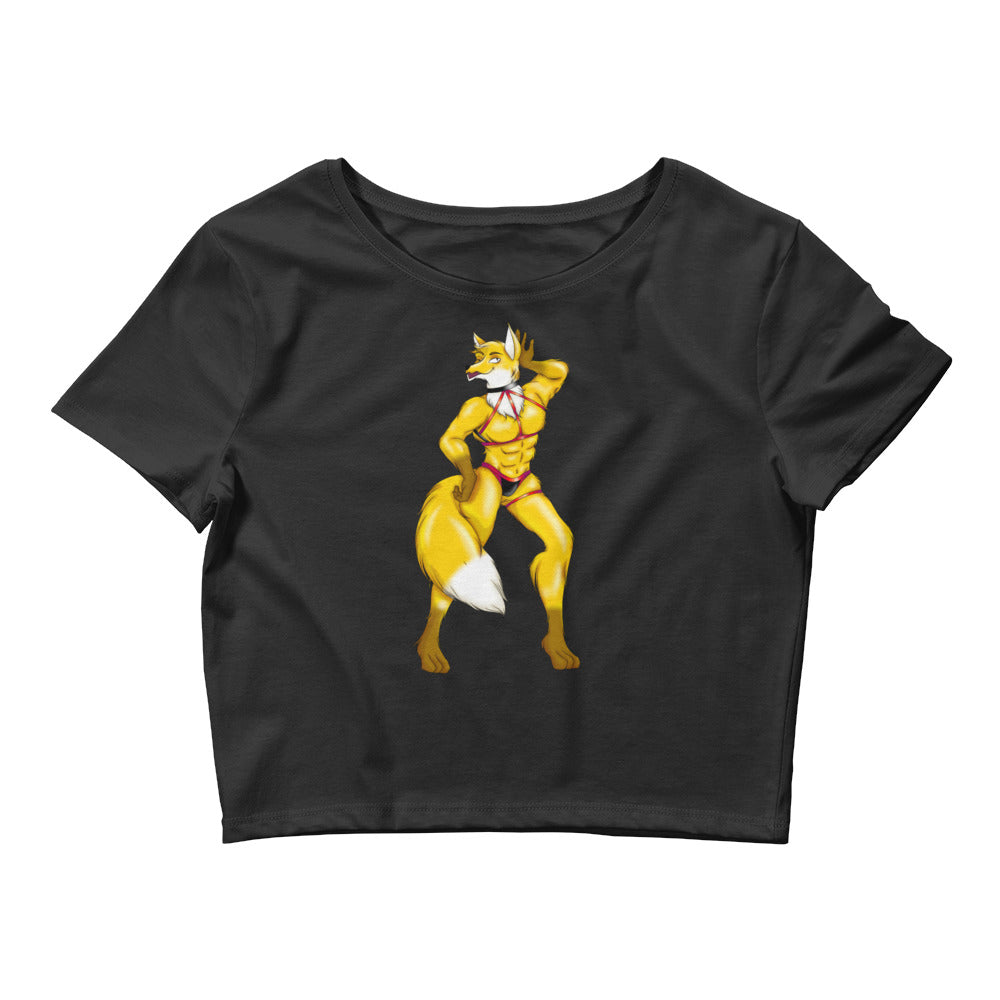 Black Hot Gay Furry Crop Top by Queer In The World Originals sold by Queer In The World: The Shop - LGBT Merch Fashion