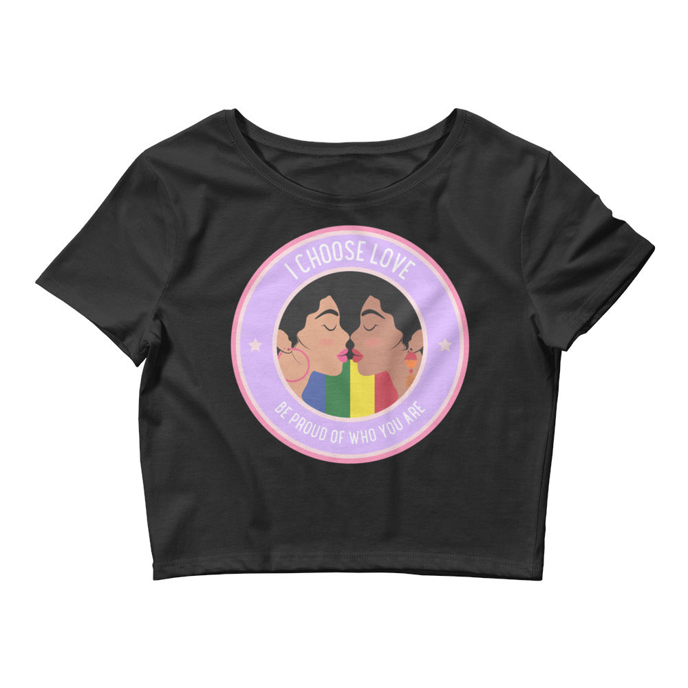 Black Be Proud Of Who You Are Crop Top by Queer In The World Originals sold by Queer In The World: The Shop - LGBT Merch Fashion