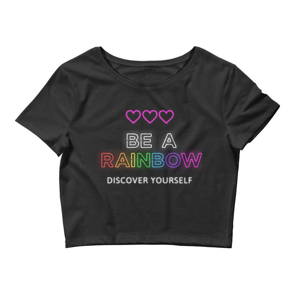 Black Be Yourself  Crop Top by Queer In The World Originals sold by Queer In The World: The Shop - LGBT Merch Fashion