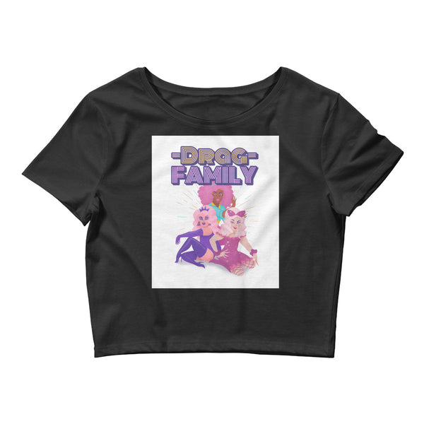 Black Drag Family Crop Top by Queer In The World Originals sold by Queer In The World: The Shop - LGBT Merch Fashion