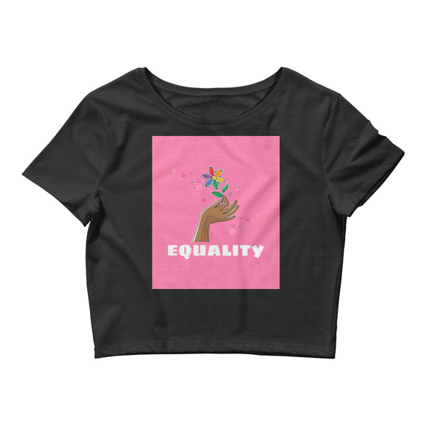 Black Equality Crop Top by Queer In The World Originals sold by Queer In The World: The Shop - LGBT Merch Fashion