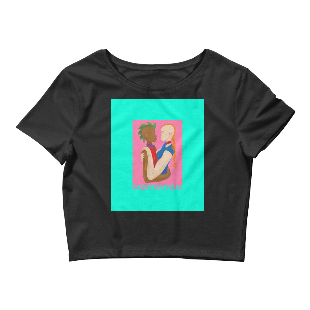 Black Hearts Not Parts Crop Top by Queer In The World Originals sold by Queer In The World: The Shop - LGBT Merch Fashion