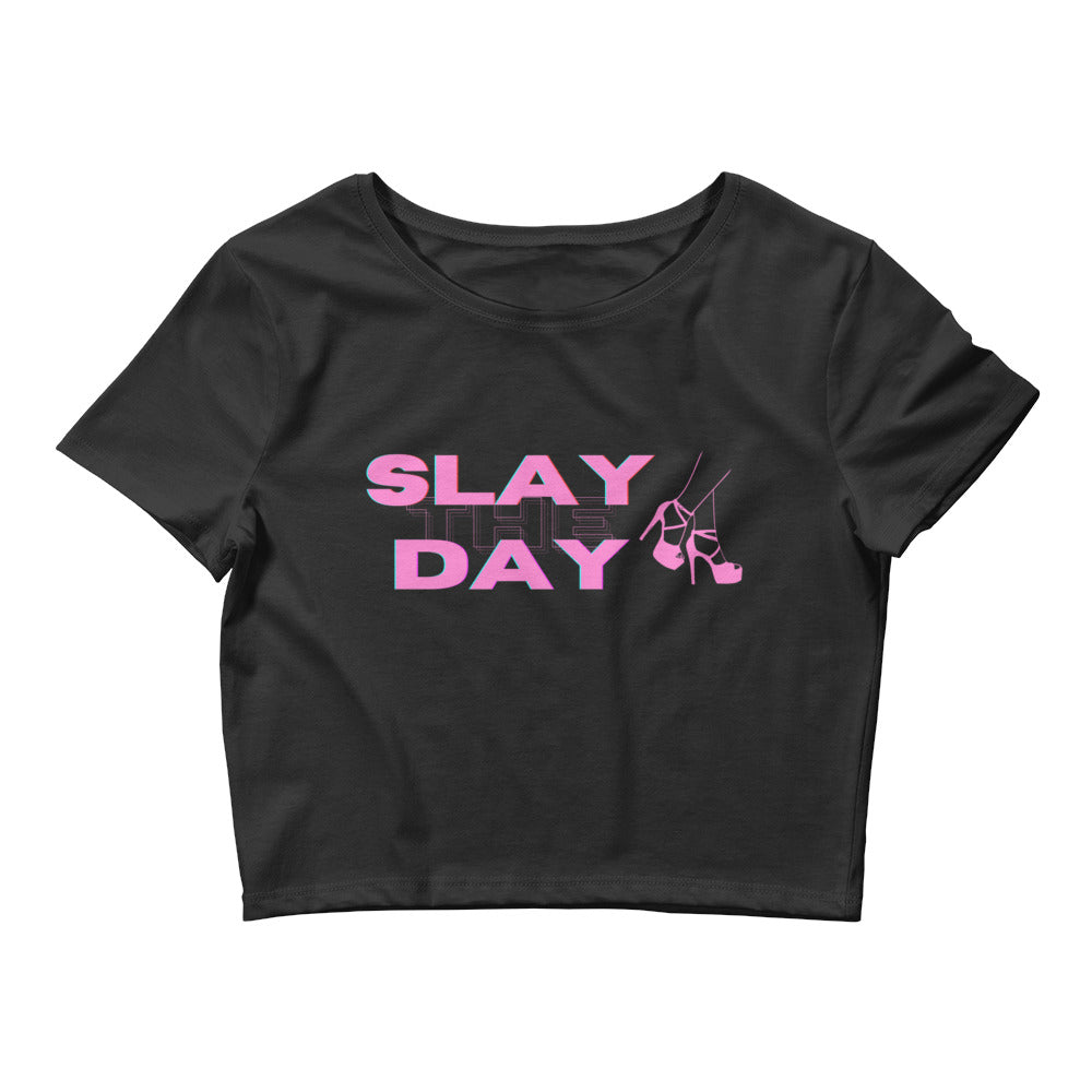 Black Slay The Day Crop Top by Queer In The World Originals sold by Queer In The World: The Shop - LGBT Merch Fashion