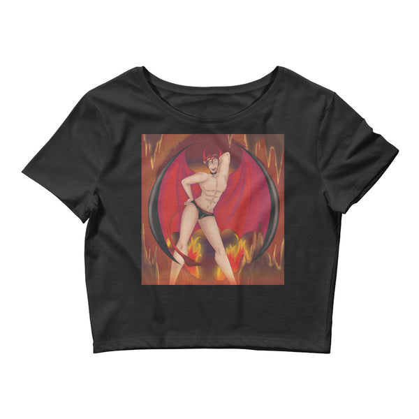 Black The Demon Of Homosexuality Crop Top by Queer In The World Originals sold by Queer In The World: The Shop - LGBT Merch Fashion