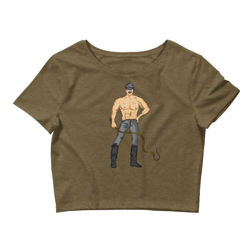 Heather Olive Dominant Daddy Crop Top by Queer In The World Originals sold by Queer In The World: The Shop - LGBT Merch Fashion