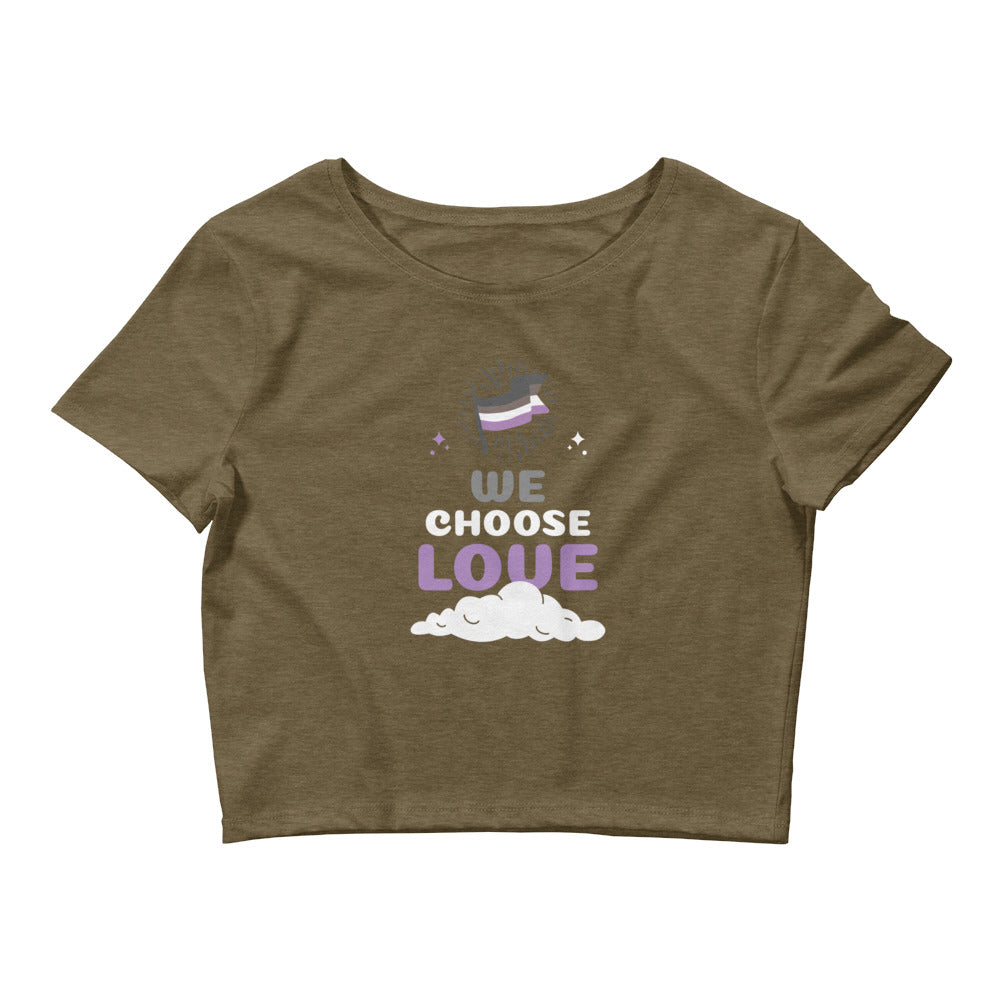  Asexual We Choose Love Crop Top by Queer In The World Originals sold by Queer In The World: The Shop - LGBT Merch Fashion