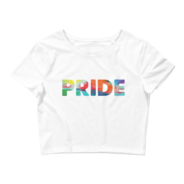 White Pride Crop Top by Queer In The World Originals sold by Queer In The World: The Shop - LGBT Merch Fashion