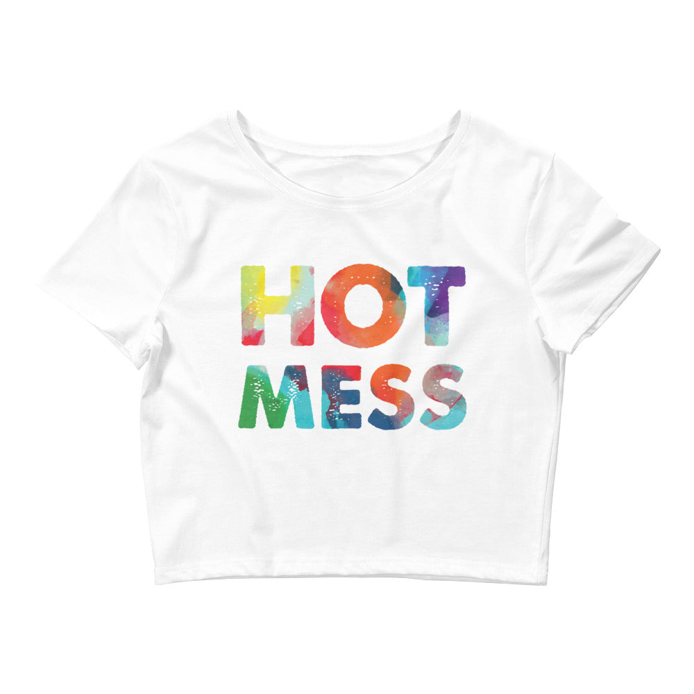 White Hot Mess Crop Top by Queer In The World Originals sold by Queer In The World: The Shop - LGBT Merch Fashion