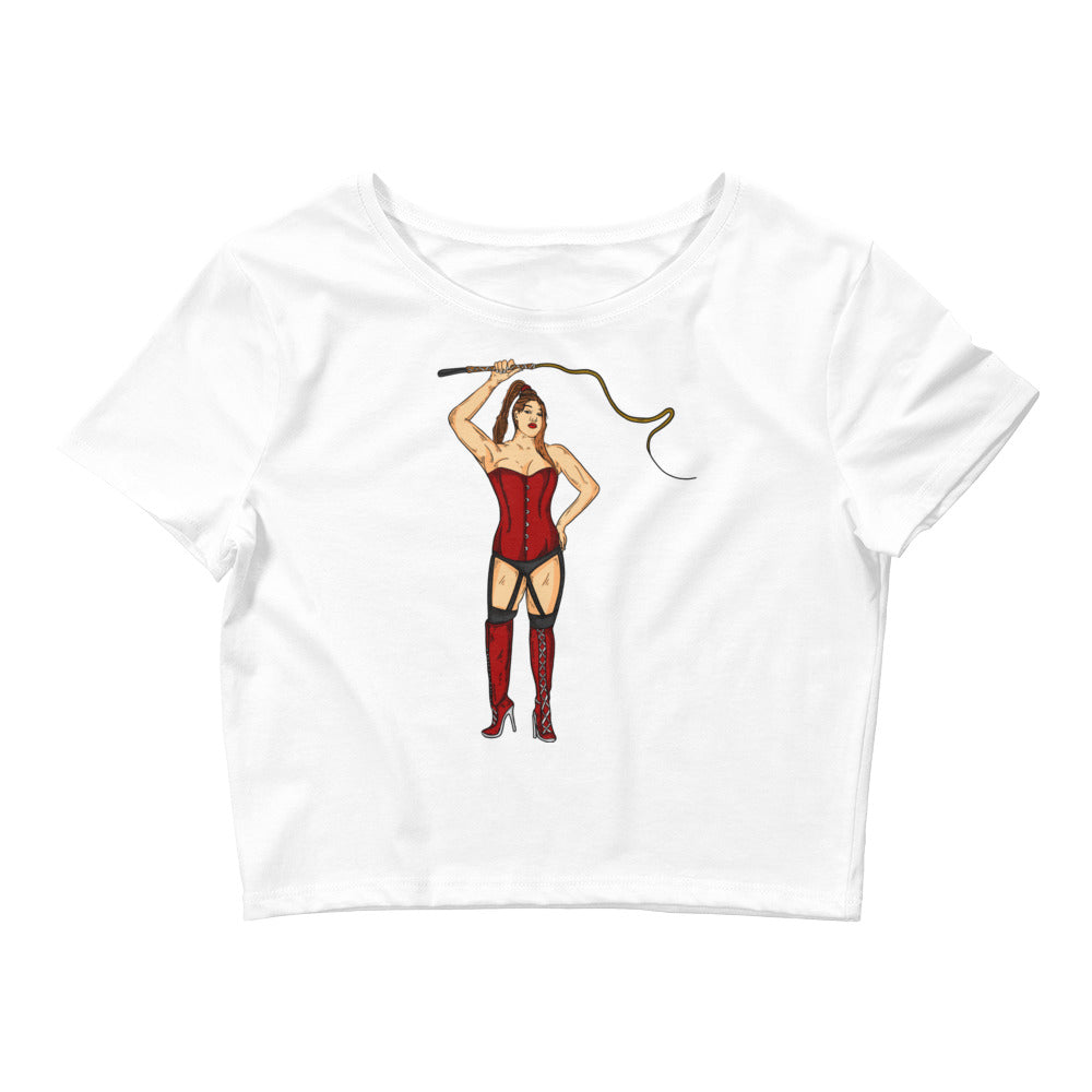 White Dominatrix Crop Top by Queer In The World Originals sold by Queer In The World: The Shop - LGBT Merch Fashion