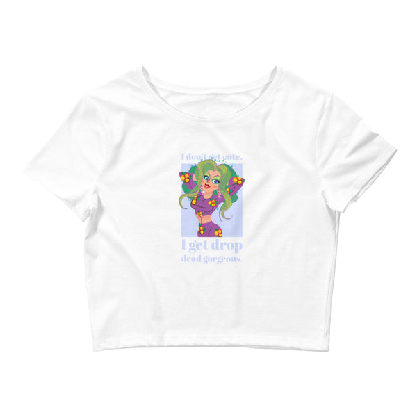 White Drop Dead Gorgeous Crop Top by Queer In The World Originals sold by Queer In The World: The Shop - LGBT Merch Fashion
