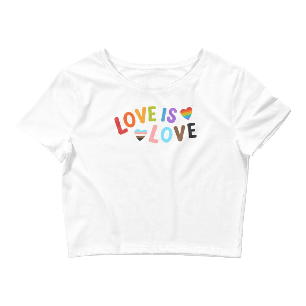  Love Is Love Crop Top by Queer In The World Originals sold by Queer In The World: The Shop - LGBT Merch Fashion