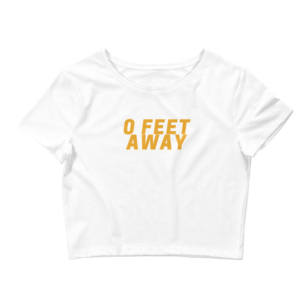 White Zero Feet Away Grindr Crop Top by Queer In The World Originals sold by Queer In The World: The Shop - LGBT Merch Fashion