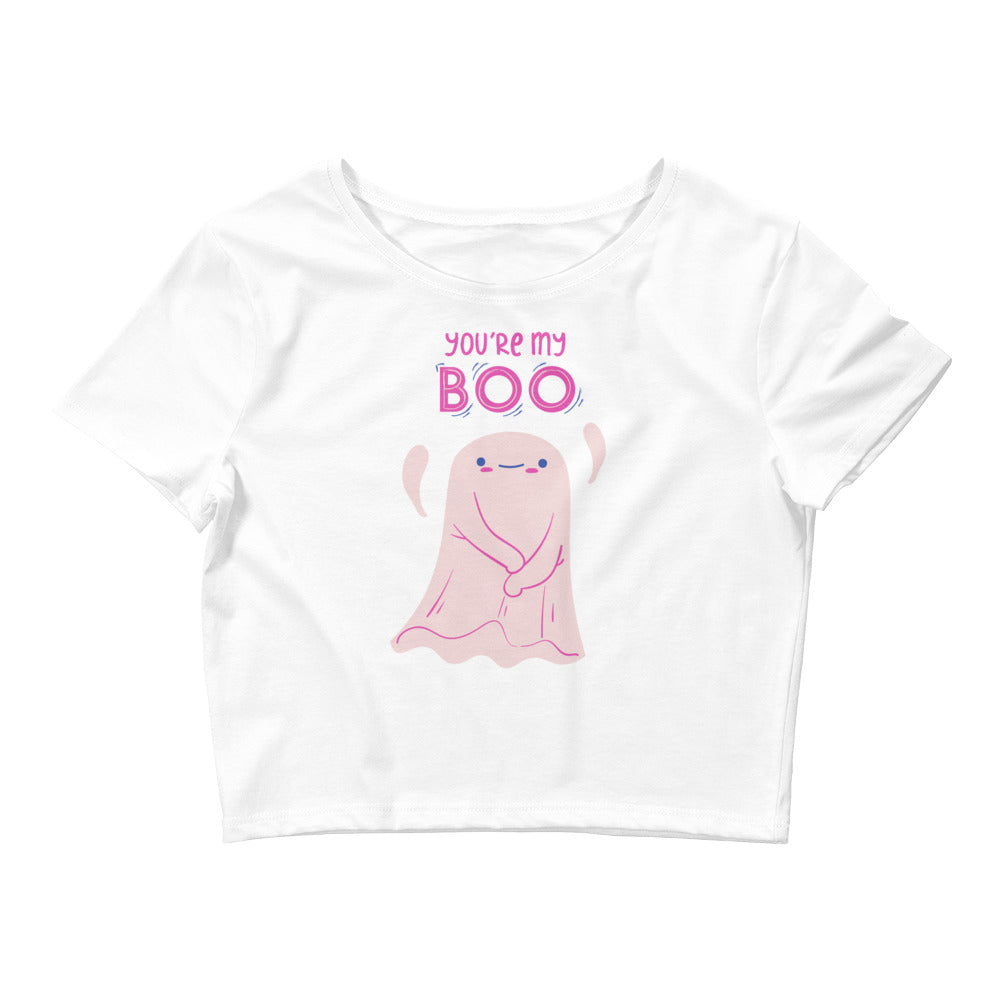 White You're My Boo! Crop Top by Queer In The World Originals sold by Queer In The World: The Shop - LGBT Merch Fashion