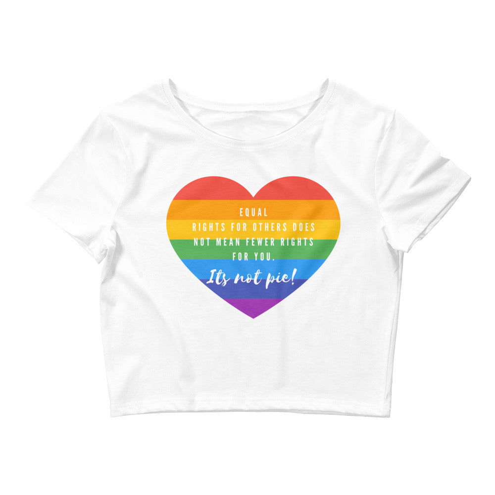 White It's Not Pie Crop Top by Queer In The World Originals sold by Queer In The World: The Shop - LGBT Merch Fashion
