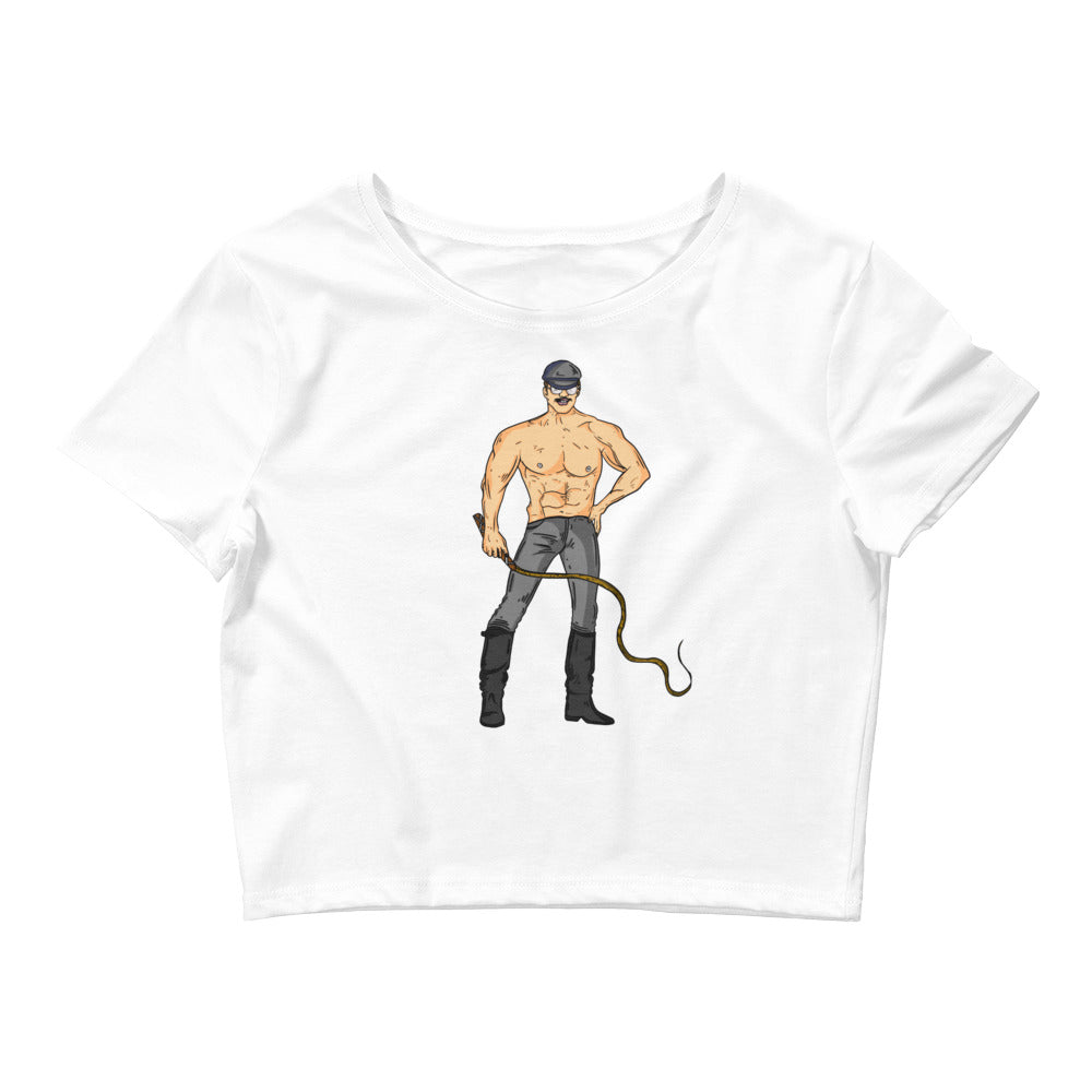 White Dominant Daddy Crop Top by Queer In The World Originals sold by Queer In The World: The Shop - LGBT Merch Fashion