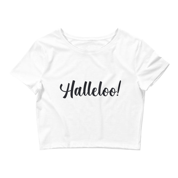 White Halleloo! Crop Top by Queer In The World Originals sold by Queer In The World: The Shop - LGBT Merch Fashion