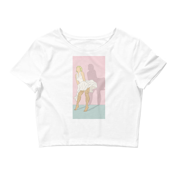 White Daddy Monroe Crop Top by Queer In The World Originals sold by Queer In The World: The Shop - LGBT Merch Fashion