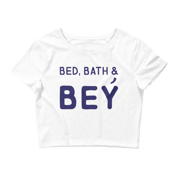 White Bed, Bath & Bey Crop Top by Queer In The World Originals sold by Queer In The World: The Shop - LGBT Merch Fashion