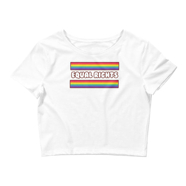 White Equal Rights Crop Top by Queer In The World Originals sold by Queer In The World: The Shop - LGBT Merch Fashion