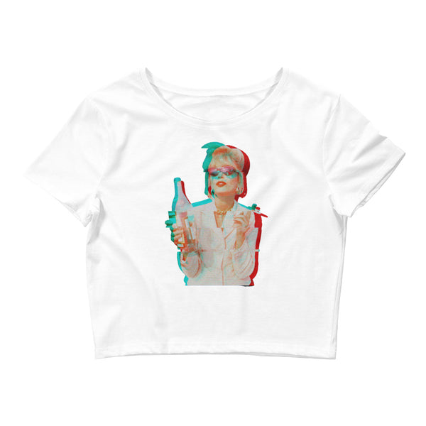 White Patsy Stone Absolutely Fabulous Crop Top by Queer In The World Originals sold by Queer In The World: The Shop - LGBT Merch Fashion