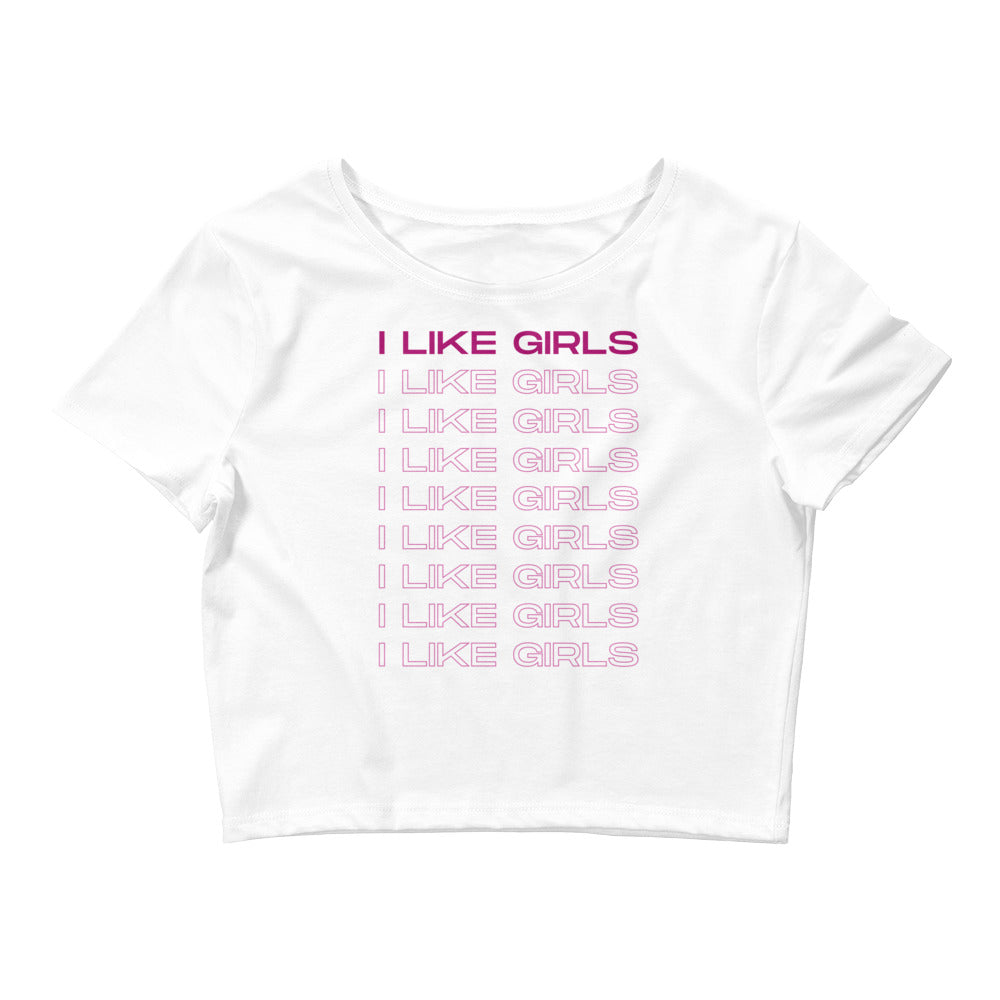  I Like Girls Crop Top by Queer In The World Originals sold by Queer In The World: The Shop - LGBT Merch Fashion