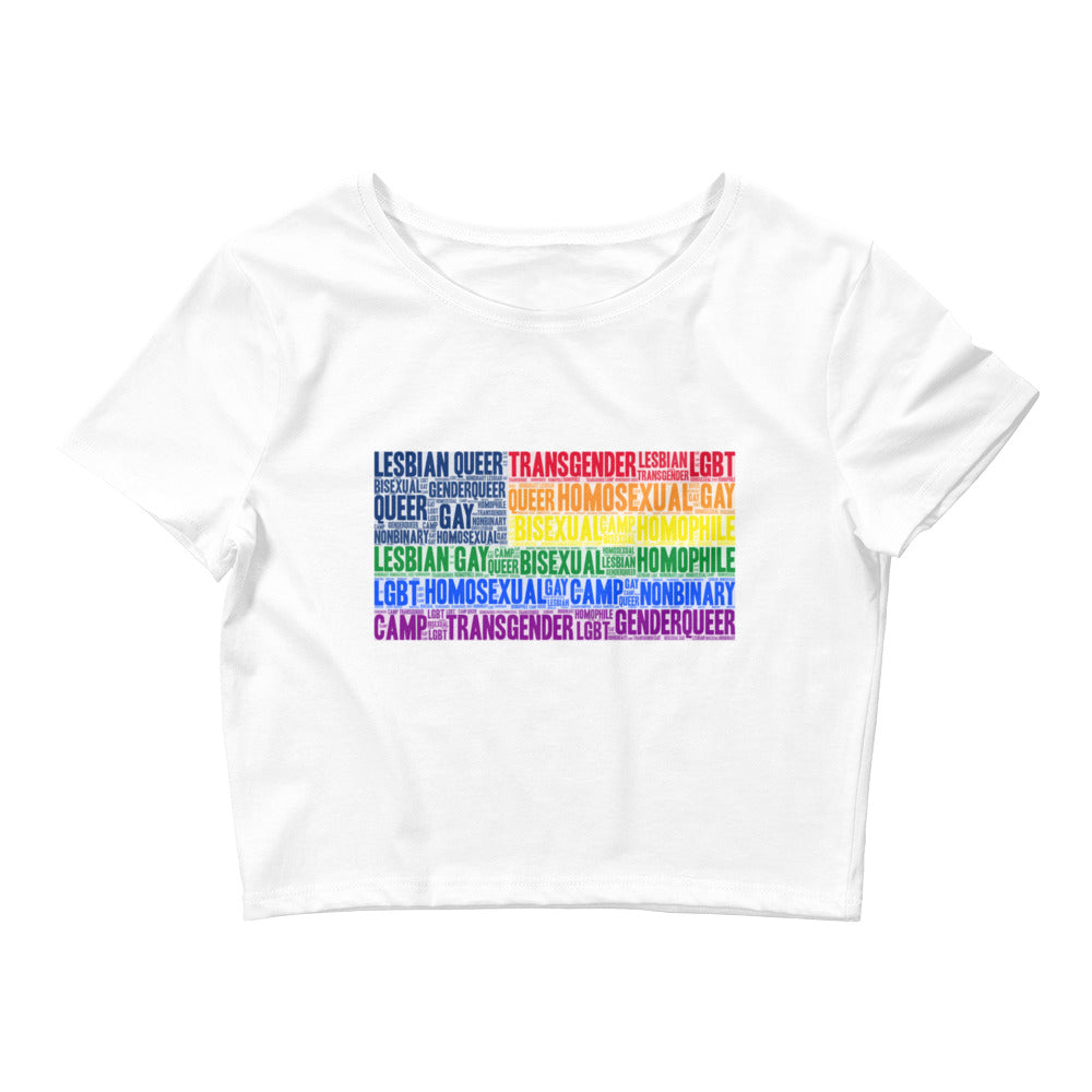 White Gay USA Crop Top by Queer In The World Originals sold by Queer In The World: The Shop - LGBT Merch Fashion