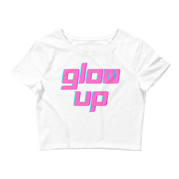 White Glow Up Crop Top by Queer In The World Originals sold by Queer In The World: The Shop - LGBT Merch Fashion