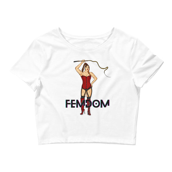 White FEMDOM Crop Top by Queer In The World Originals sold by Queer In The World: The Shop - LGBT Merch Fashion