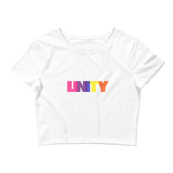 White Unity Crop Top by Queer In The World Originals sold by Queer In The World: The Shop - LGBT Merch Fashion