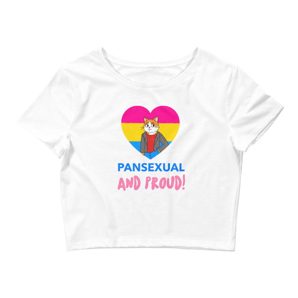 White Pansexual And Proud Crop Top by Queer In The World Originals sold by Queer In The World: The Shop - LGBT Merch Fashion