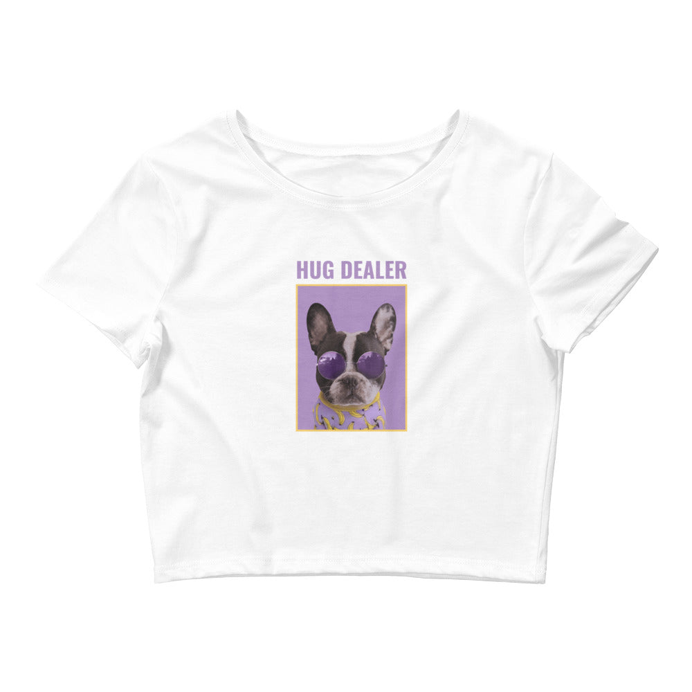 White Hug Dealer Crop Top by Queer In The World Originals sold by Queer In The World: The Shop - LGBT Merch Fashion