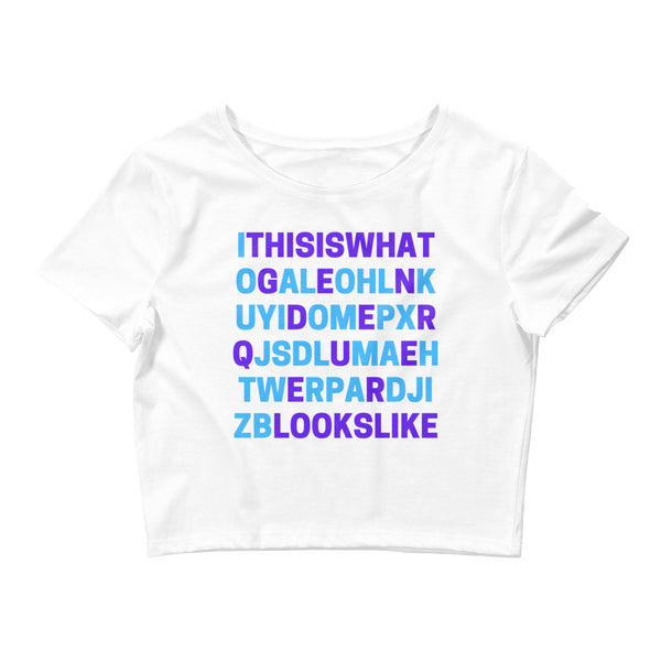 White This Is What Genderqueer Looks Like Crop Top by Queer In The World Originals sold by Queer In The World: The Shop - LGBT Merch Fashion