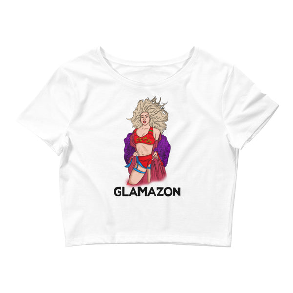 White Glamazon Crop Top by Queer In The World Originals sold by Queer In The World: The Shop - LGBT Merch Fashion