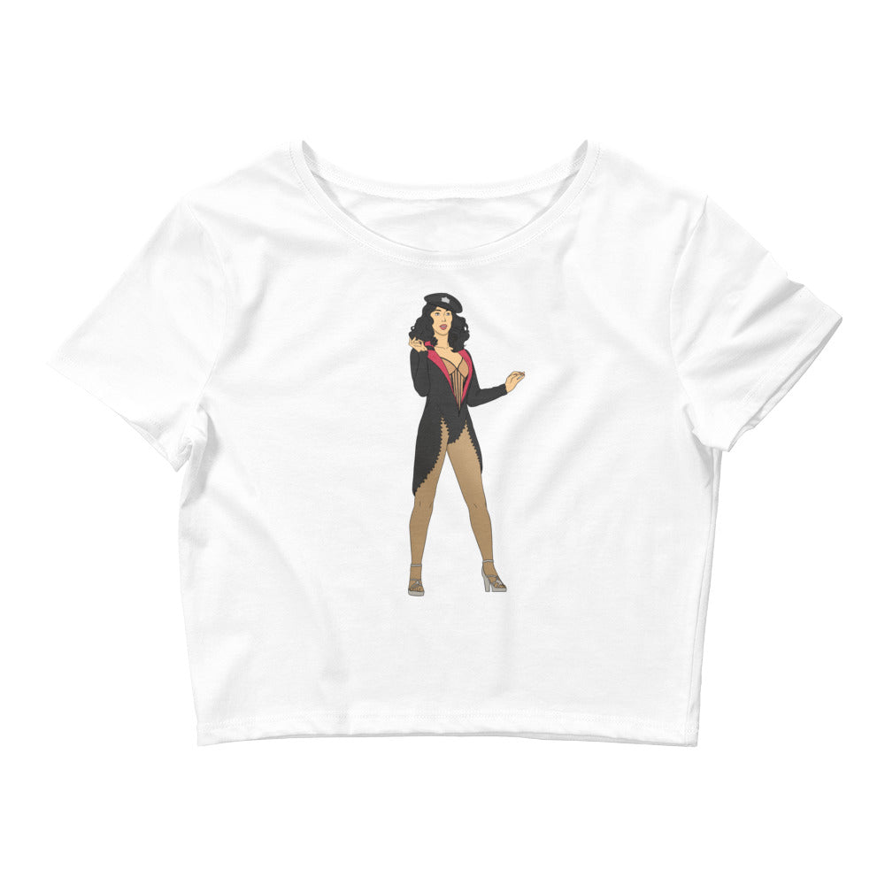 White Cher Burlesque Crop Top by Queer In The World Originals sold by Queer In The World: The Shop - LGBT Merch Fashion