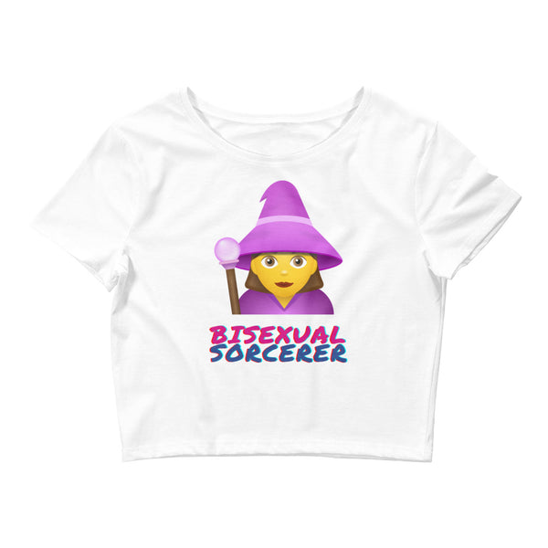 White Bisexual Sorcerer Crop Top by Queer In The World Originals sold by Queer In The World: The Shop - LGBT Merch Fashion