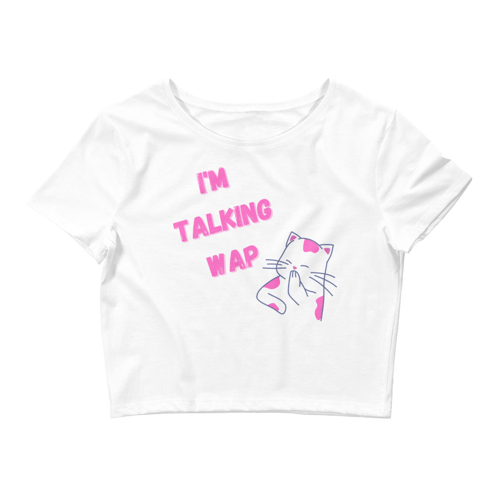 White I'm Talking WAP! Crop Top by Queer In The World Originals sold by Queer In The World: The Shop - LGBT Merch Fashion
